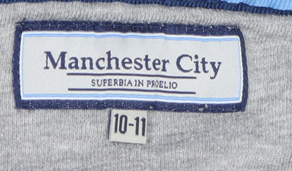 Manchester City Grey Boys Hoodie 10-11 Years Full Zip