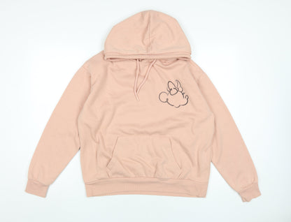 Womens UK Size M Disney Pink Pullover Hoodie