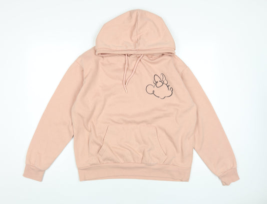 Womens UK Size M Disney Pink Pullover Hoodie