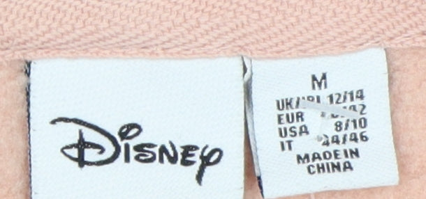 Womens UK Size M Disney Pink Pullover Hoodie