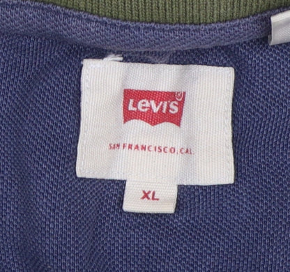 Levi's Men's Green Polo, XL, Short Sleeve, Logo Accent