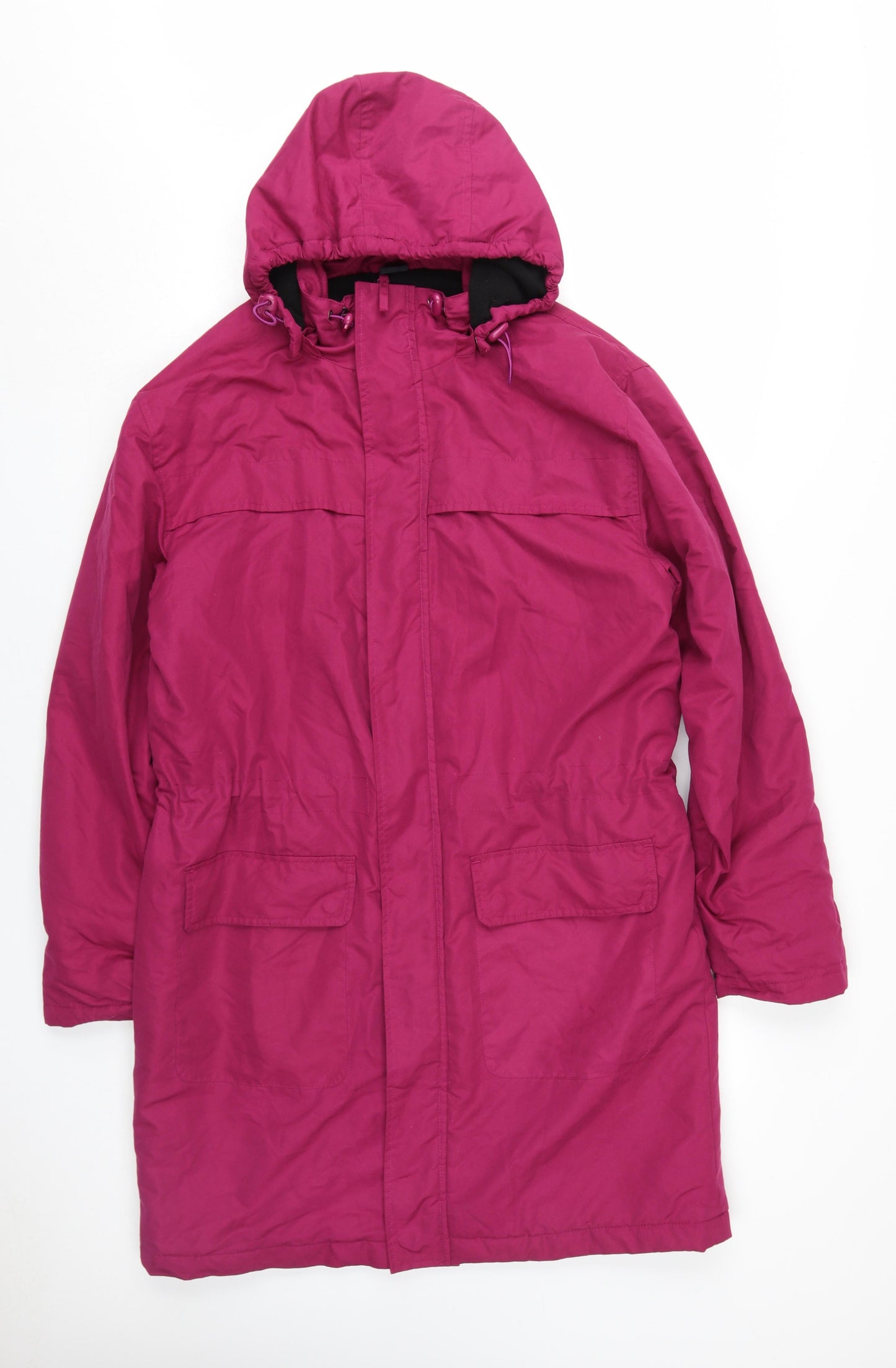 Womens UK Size M Cotton Traders Pink Parka Coat