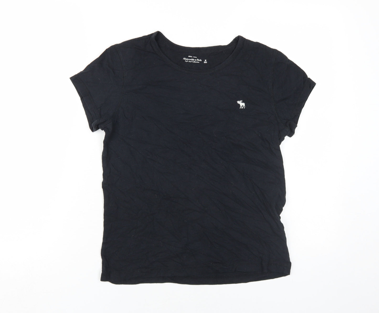 Abercrombie & Fitch Unisex Kids Black T-Shirt M Logo