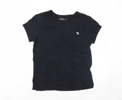Abercrombie & Fitch Unisex Kids Black T-Shirt M Logo
