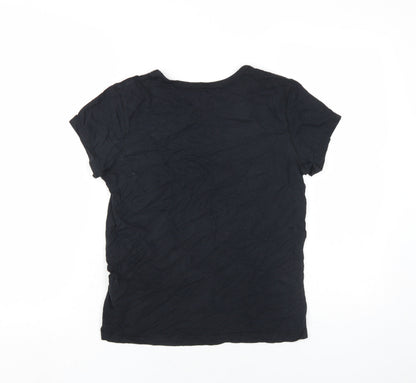 Abercrombie & Fitch Unisex Kids Black T-Shirt M Logo