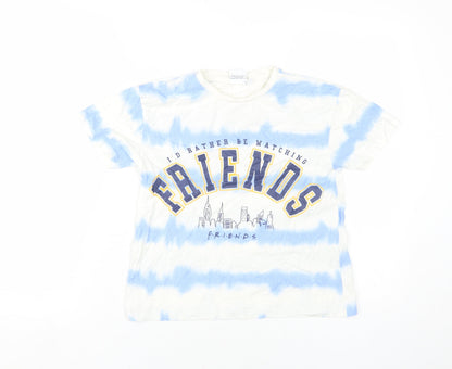 FRIENDS Unisex Kids Blue Tie-Dye T-Shirt 11-12 Years Logo