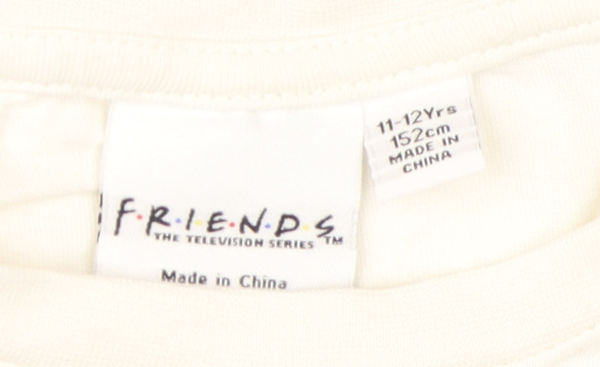 FRIENDS Unisex Kids Blue Tie-Dye T-Shirt 11-12 Years Logo
