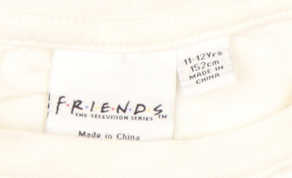 FRIENDS Unisex Kids Blue Tie-Dye T-Shirt 11-12 Years Logo