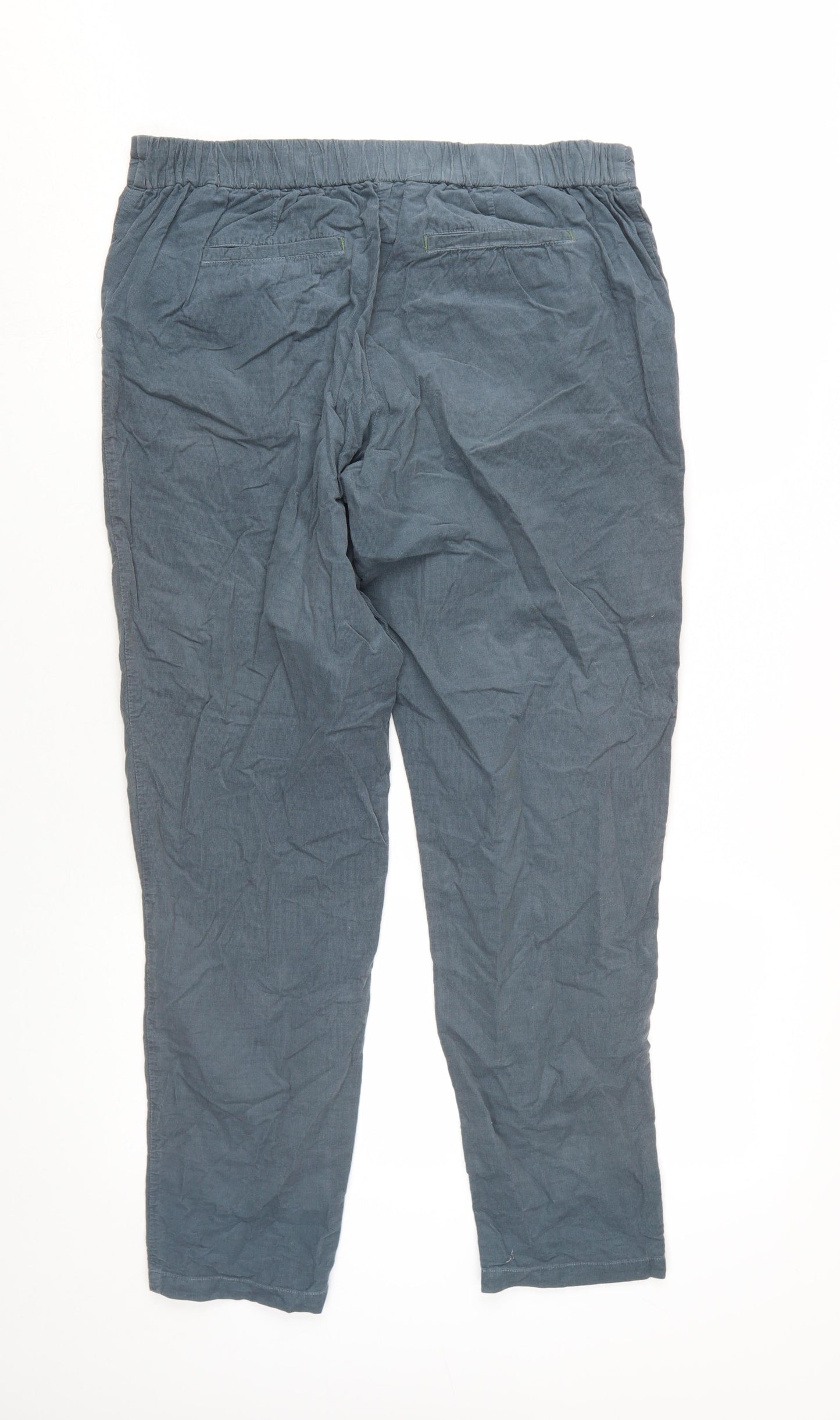 White Stuff Women's Blue Cotton Chino Trousers Size 12