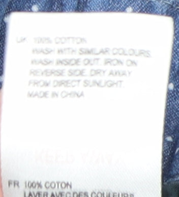 White Stuff Women's Blue Cotton Chino Trousers Size 12