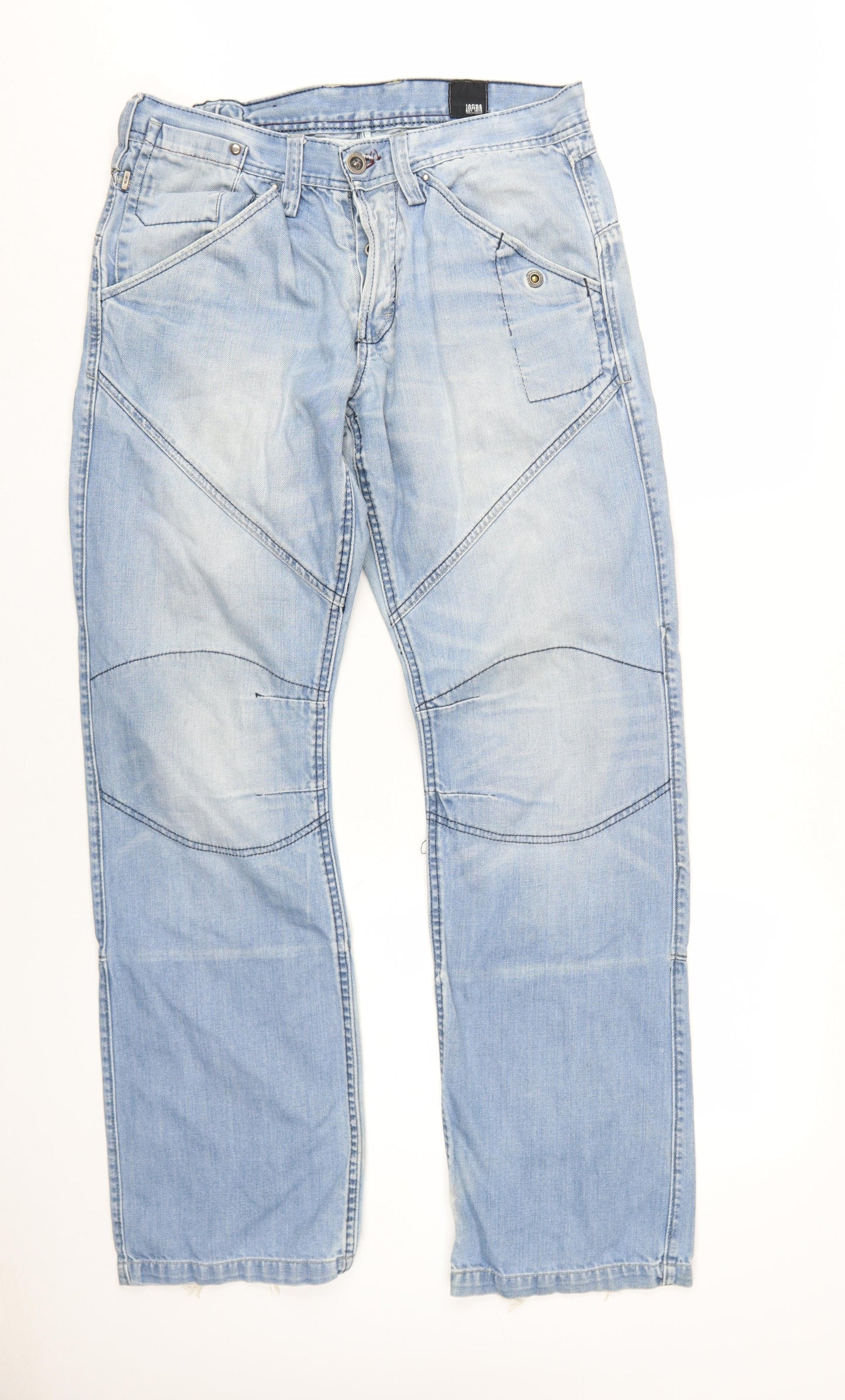 Jack & Jones Men's Blue Straight Jeans Size L