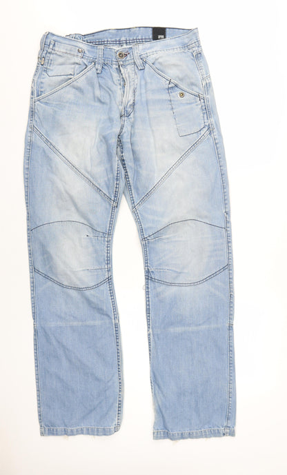 Jack & Jones Men's Blue Straight Jeans Size L