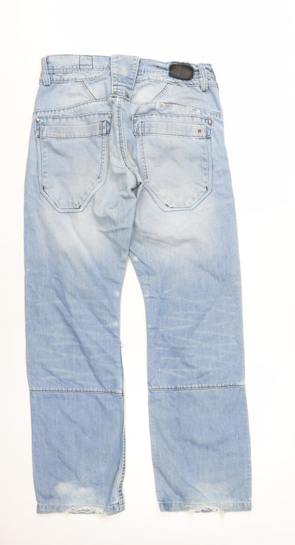 Jack & Jones Men's Blue Straight Jeans Size L