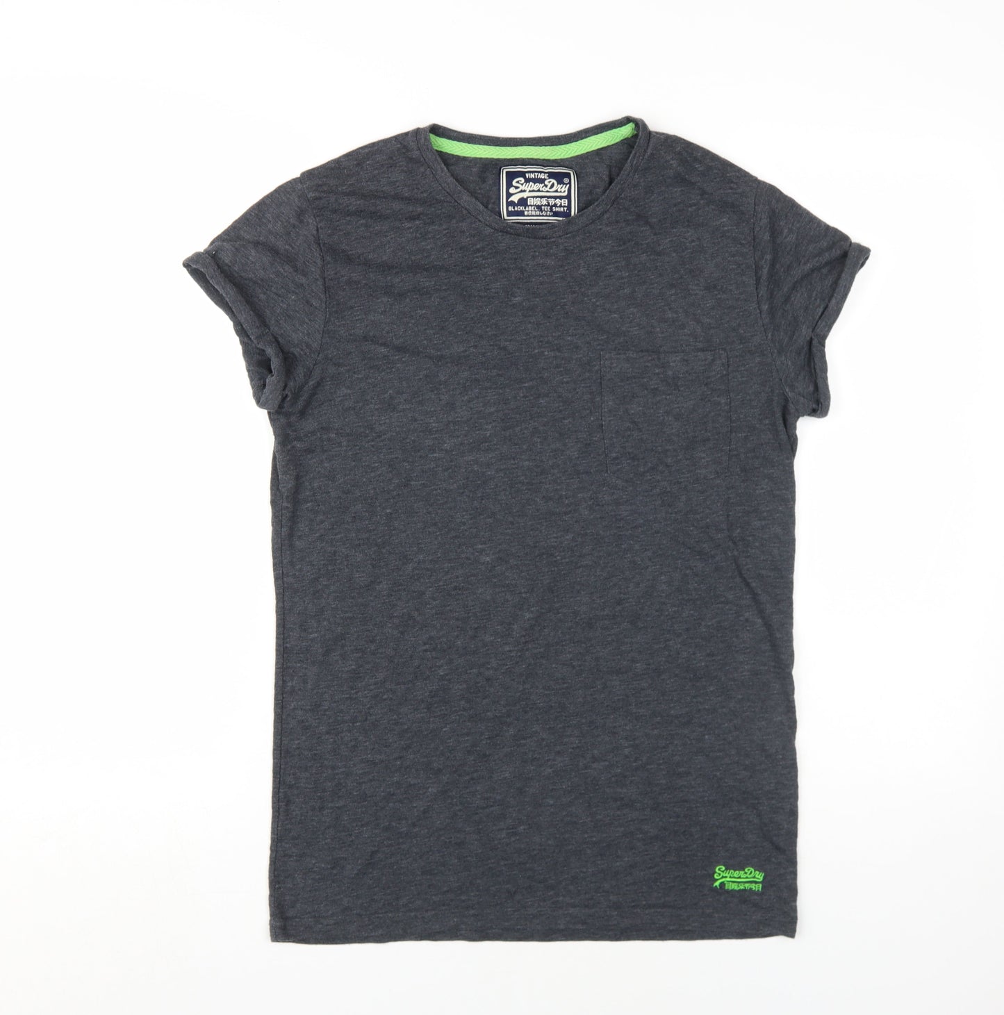 Superdry Men's Grey Logo T-Shirt, Medium, Crew Neck