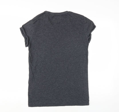 Superdry Men's Grey Logo T-Shirt, Medium, Crew Neck