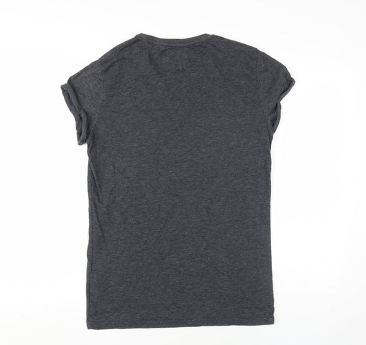 Superdry Men's Grey Logo T-Shirt, Medium, Crew Neck