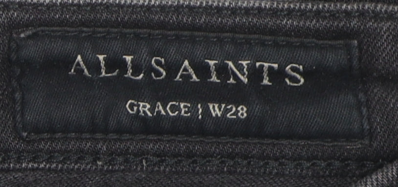AllSaints Women's Black Skinny Jeans, Size 10, Slim Fit