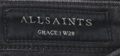 AllSaints Women's Black Skinny Jeans, Size 10, Slim Fit