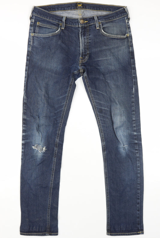 Lee Men's Blue Skinny Jeans Size 34