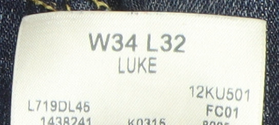 Lee Men's Blue Skinny Jeans Size 34