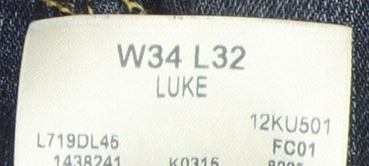 Lee Men's Blue Skinny Jeans Size 34