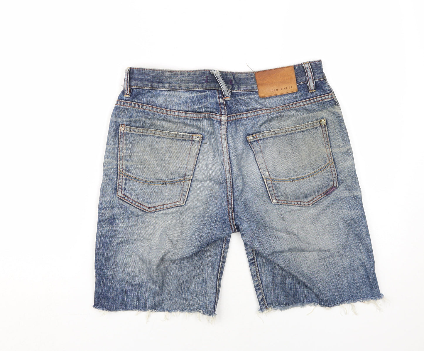 Ted Baker Men's Blue Chino Denim Shorts, Size S