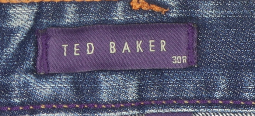 Ted Baker Men's Blue Chino Denim Shorts, Size S