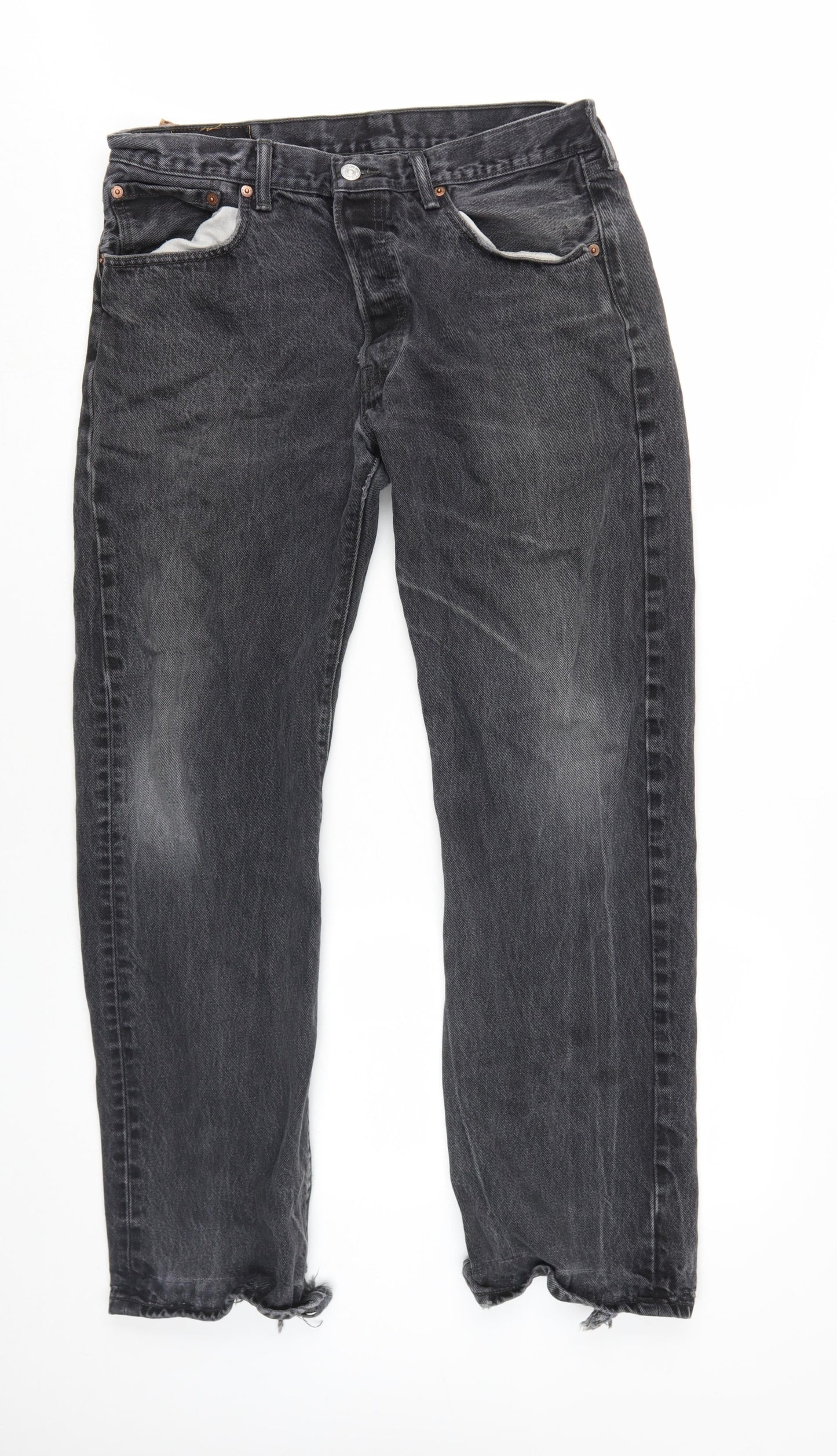 Levi's Men's Black Straight Jeans L Regular Fit