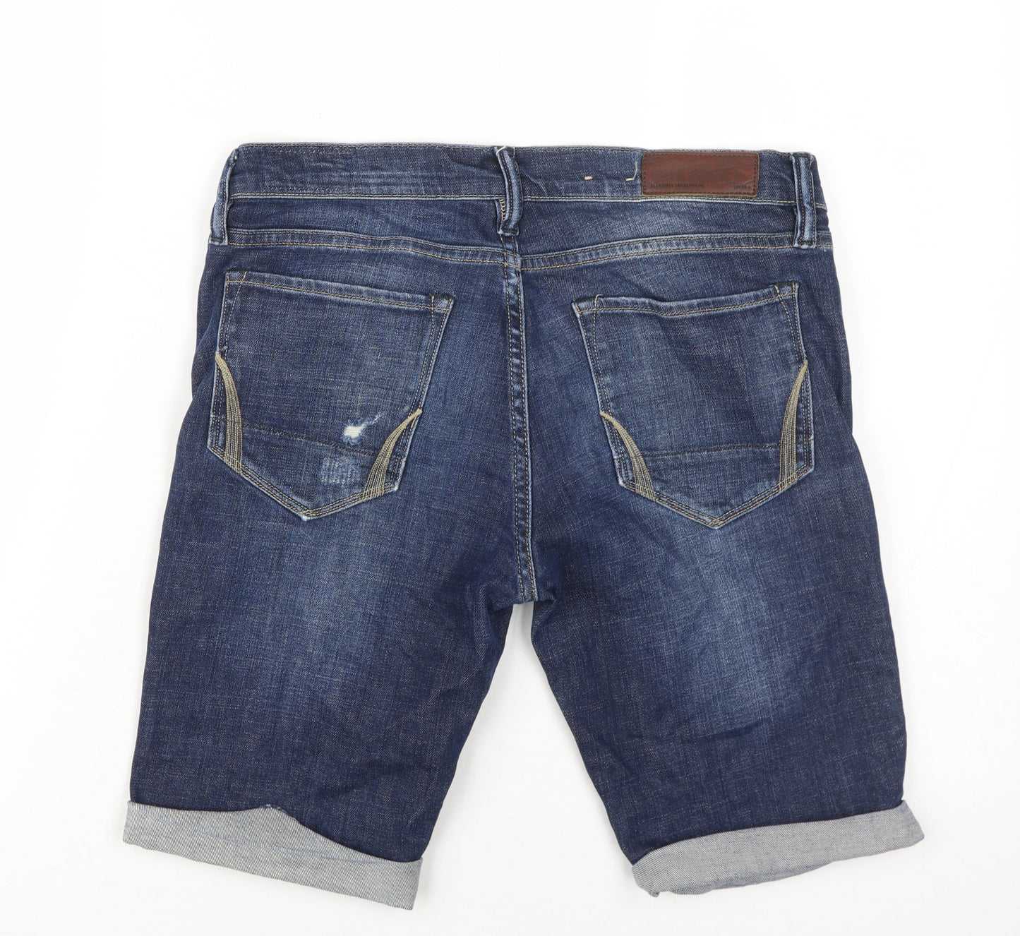 AllSaints Men's Blue Slim Denim Shorts, Size 28