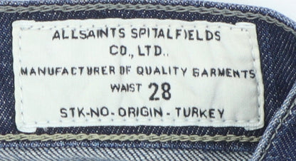 AllSaints Men's Blue Slim Denim Shorts, Size 28