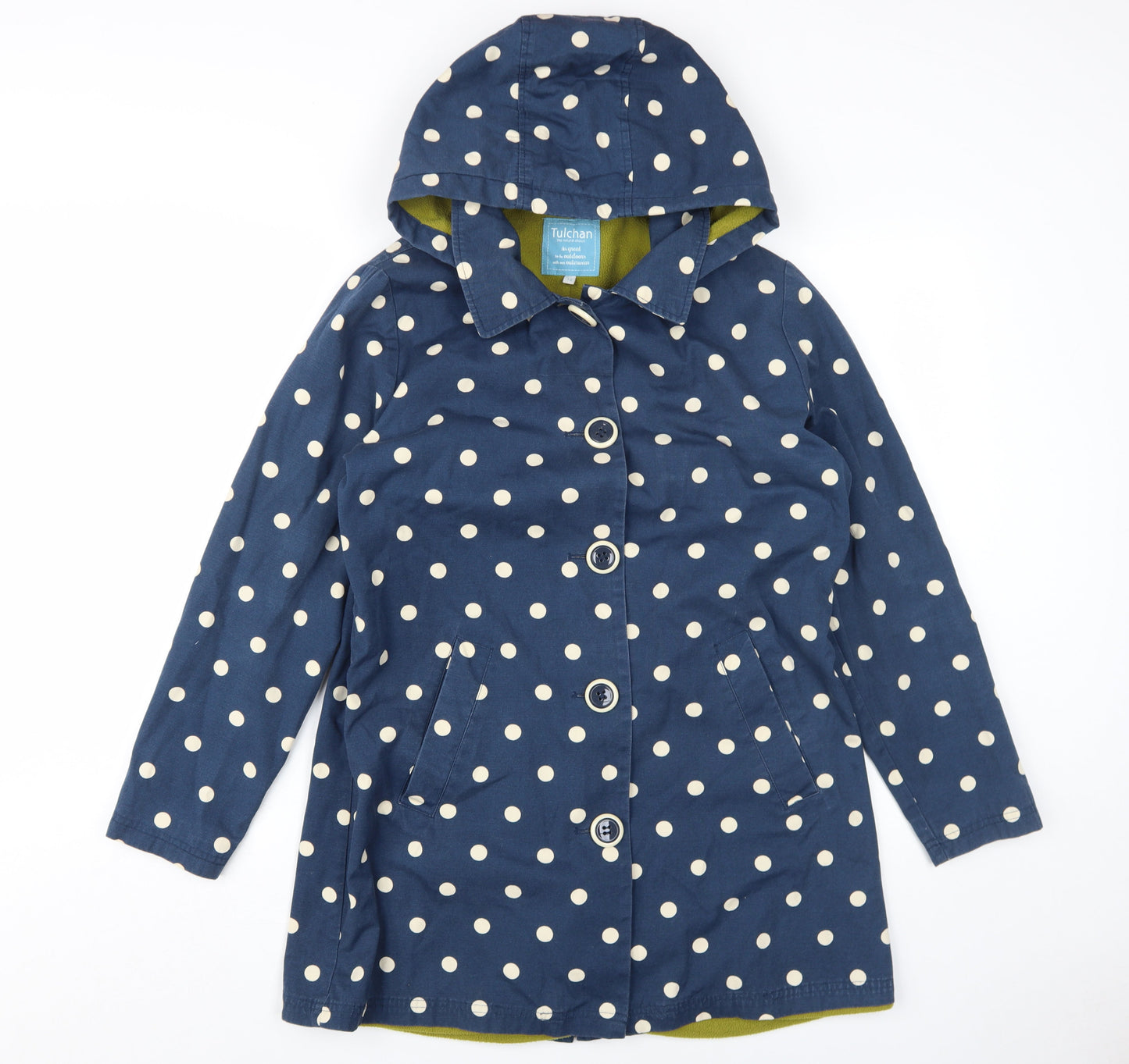 Womens UK Size 12 Tulchan Blue Rain Coat