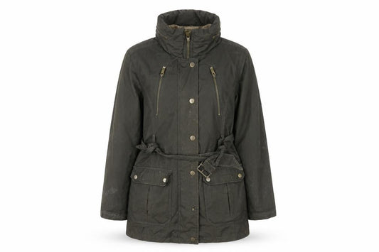 Techlab Women's Green Parka Jacket Size 12, Belted