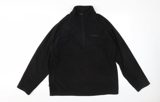 Mens UK Size M Mountainlife Black 1/2 Zip Sweatshirt
