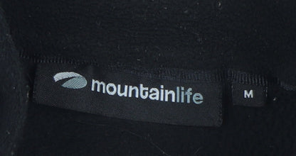 Mens UK Size M Mountainlife Black 1/2 Zip Sweatshirt