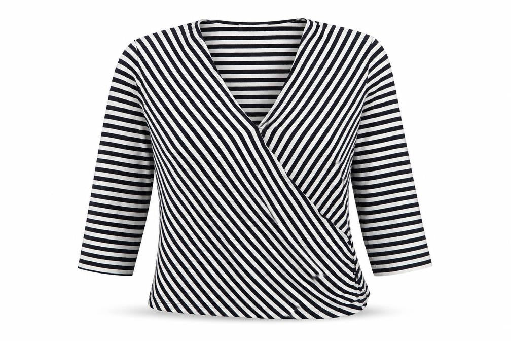 Womens UK Size M Precis Petite Black Wrap Blouse