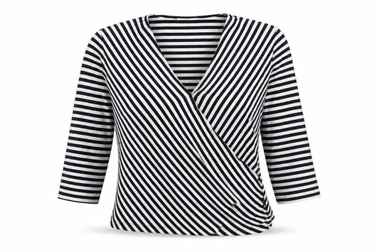 Womens UK Size M Precis Petite Black Wrap Blouse