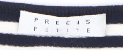 Precis Petite Women's Black Wrap Blouse M Petites