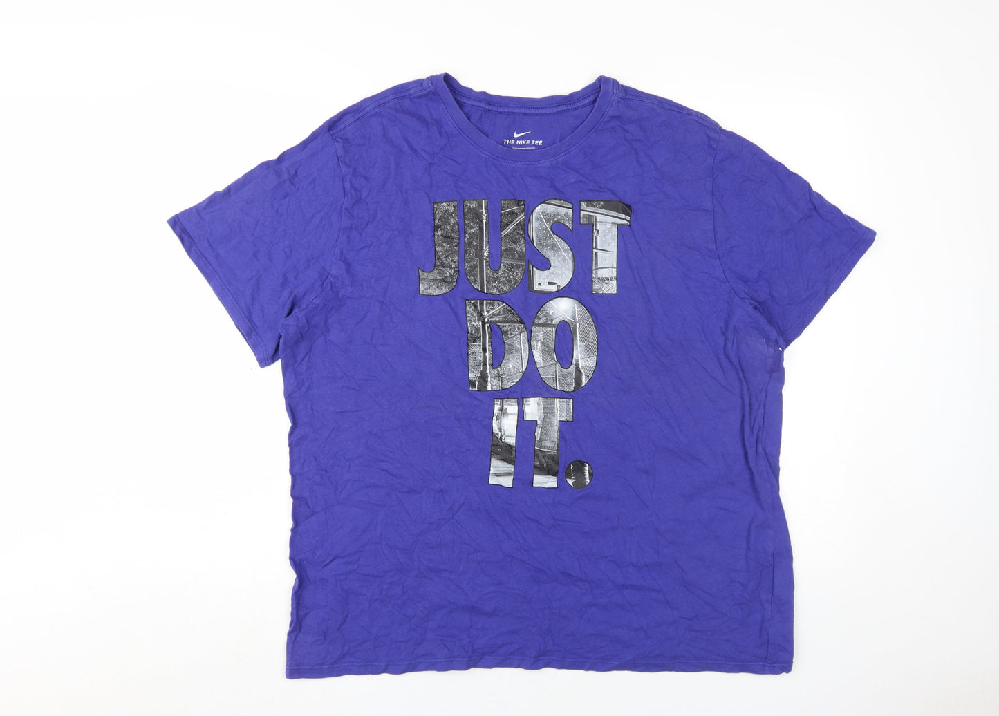 Nike Men's Purple Graphic Print Athletic T-Shirt 2XL