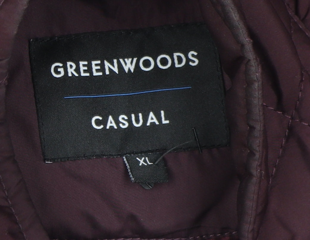 Mens UK Size XL Greenwoods Red Quilted Coat