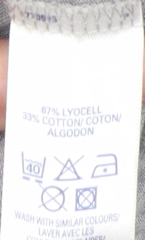 French Connection Women's Grey Belted T-Shirt S