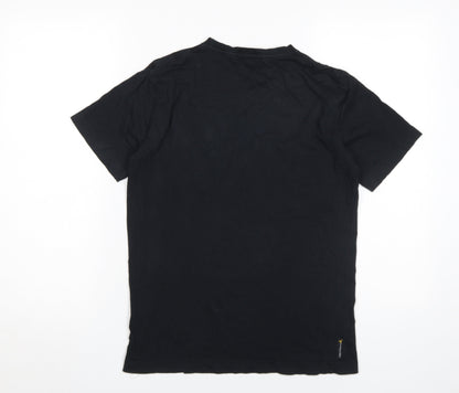 Voi Jeans Men's Black Crew Neck T-Shirt S Logo