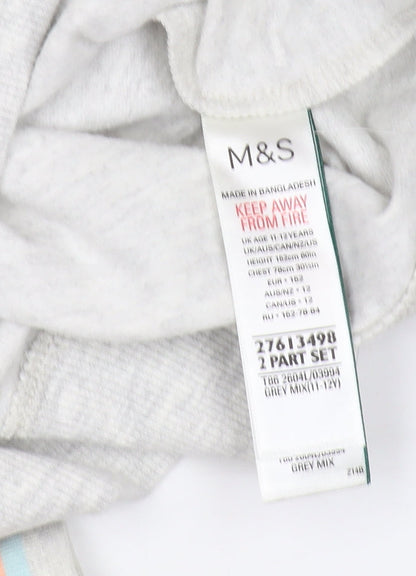 Marks and Spencer Girls Grey Dreamer Pullover Sweatshirt - Size 12
