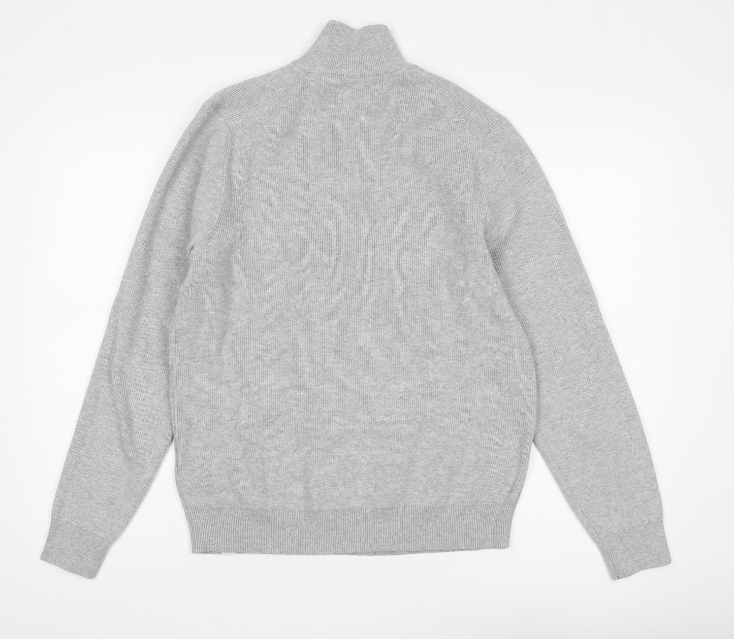 Marks and Spencer Men's Grey 1/2 Zip Jumper, M, Casual