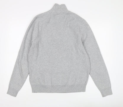 Marks and Spencer Men's Grey 1/2 Zip Jumper, M, Casual