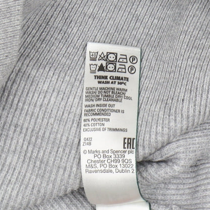 Marks and Spencer Men's Grey 1/2 Zip Jumper, M, Casual