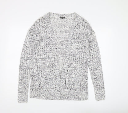 Womens UK Size 12 Warehouse Grey Cardigan Jumper