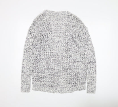 Womens UK Size 12 Warehouse Grey Cardigan Jumper