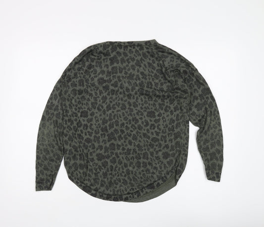 Womens UK Size M Oasis Green Pullover Jumper