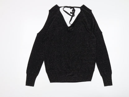 Womens UK Size S NEXT Black Pullover Jumper