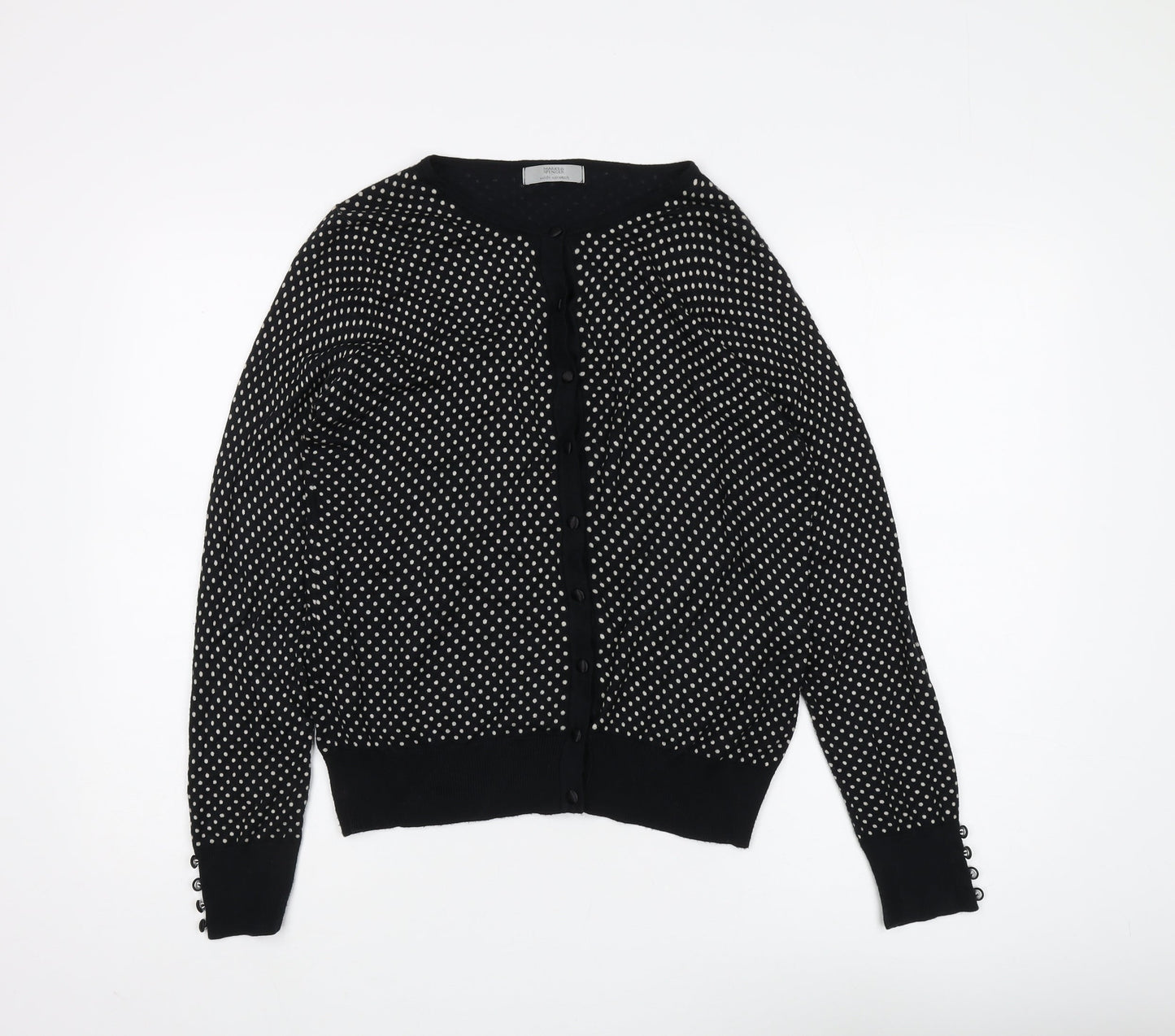Womens UK Size 12 Marks and Spencer Black Cardigan Jumper